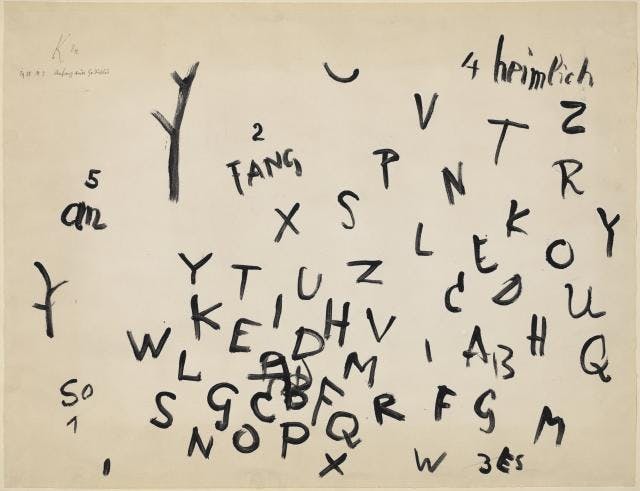 Paul Klee Anfang eines Gedichtes